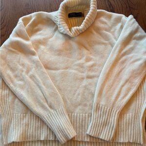 Cozy Cream Turtleneck Sweater Polo Ralph Lauren Blue Label